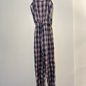 SHEIN Checkered Sleeveless Jumpsuit